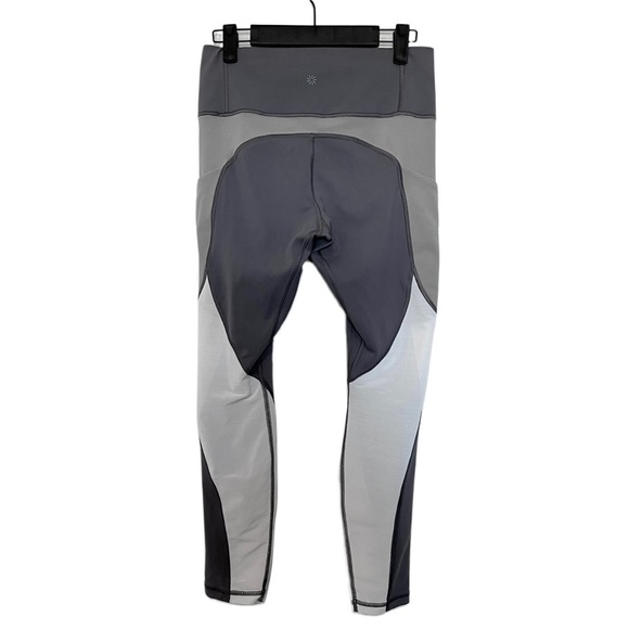 Athleta Colorblock Up For Anything 7/8 Tight Grey White Leggings Size Small - Picture 2 of 11